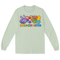 Matcha Peace love Autism Long Sleeve Tee - CowGirlArtShop
