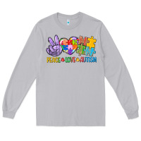 Moon Dust Peace love Autism Long Sleeve Tee - CowGirlArtShop