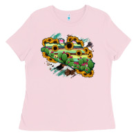 Bubblegum Pink Guerrero Map Ladies Tee - RanaPortraitStore
