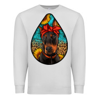 Dove Grey doberman Premium Sweatshirt - Artiststas