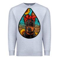 Heather Grey doberman Premium Sweatshirt - Artiststas