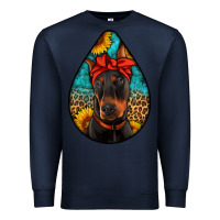 Navy doberman Premium Sweatshirt - Artiststas