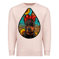 Pale Pink doberman Premium Sweatshirt - Artiststas
