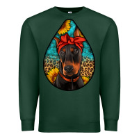 Sports Green doberman Premium Sweatshirt - Artiststas