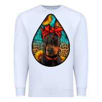 White doberman Premium Sweatshirt - Artiststas