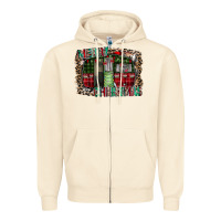 Sandshell merry christmas caravan Zipper Hoodie - CowhideDigitalArt