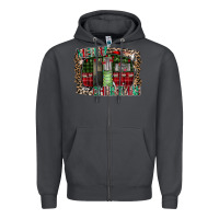 Smoke merry christmas caravan Zipper Hoodie - CowhideDigitalArt