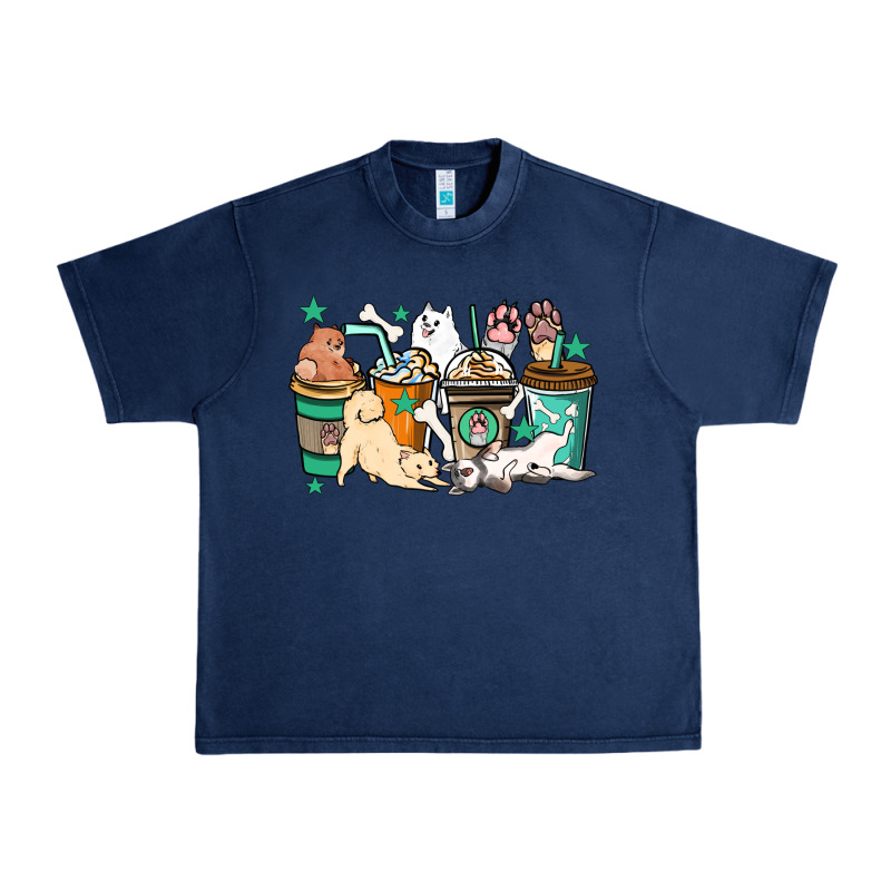 Dog Coffee Cups Urban Heavy Tee by HowdyJamesFarm | Teevron