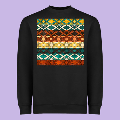 Native American Aztec Seamless Pattern 1 Heavyweight Sweatshirt Designed By Bundleandbundleshop