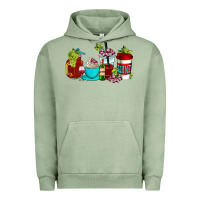 Pigment Oil Green wine coffee cups Urban Hoodie - AdoDesignShop