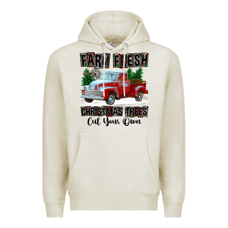 Farm Fresh Christmas Trees Cut Your Own Premium Hoodie by FaDigitalArtStudio | Teevron