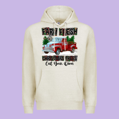 Farm Fresh Christmas Trees Cut Your Own Premium Hoodie Designed By Fadigitalartstudio
