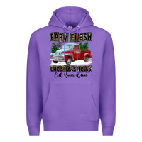Purple Farm Fresh Christmas Trees Cut Your Own Premium Hoodie - FaDigitalArtStudio