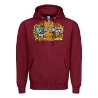 Burgundy just small town paraprofessional Zipper Hoodie - CowhideDigitalArt