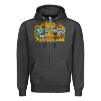 Charcoal Heather just small town paraprofessional Zipper Hoodie - CowhideDigitalArt