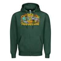 Sports Green just small town paraprofessional Zipper Hoodie - CowhideDigitalArt
