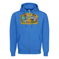 True Royal just small town paraprofessional Zipper Hoodie - CowhideDigitalArt