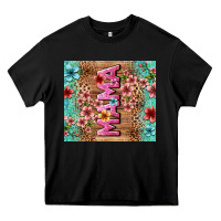 Black floral mama Heavy Core Tee - LillyAllenDesigns