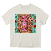 Cream floral mama Heavy Core Tee - LillyAllenDesigns