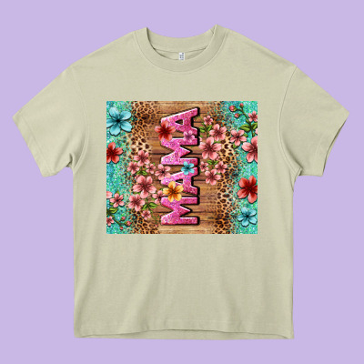 Floral Mama Heavy Core Tee Designed By Lillyallendesigns