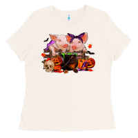 Bone halloween pigs Ladies Tee - RanaPortraitStore