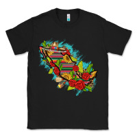 Black Mexico Map with Leopard and Sunflowers Classic Tee - texasbilliewilder