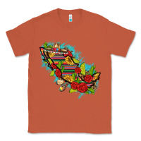 Copper Mexico Map with Leopard and Sunflowers Classic Tee - texasbilliewilder