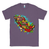 Lavender Mexico Map with Leopard and Sunflowers Classic Tee - texasbilliewilder