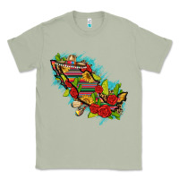 Matcha Mexico Map with Leopard and Sunflowers Classic Tee - texasbilliewilder