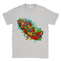 Moon Dust Mexico Map with Leopard and Sunflowers Classic Tee - texasbilliewilder