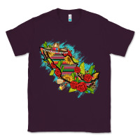 Plum Mexico Map with Leopard and Sunflowers Classic Tee - texasbilliewilder