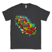 Smoke Mexico Map with Leopard and Sunflowers Classic Tee - texasbilliewilder