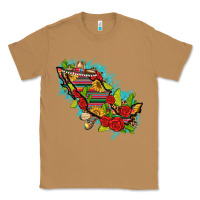 Toasted Coconut Mexico Map with Leopard and Sunflowers Classic Tee - texasbilliewilder