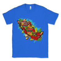 True Royal Mexico Map with Leopard and Sunflowers Classic Tee - texasbilliewilder