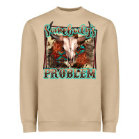Mushroom Somebody's Problem Bull Skull Heavyweight Sweatshirt - FaDigitalArtStudio