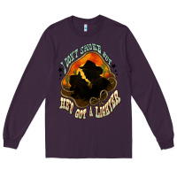 Plum I don't smoke but he's got a lighter Long Sleeve Tee - HowdyJamesFarm