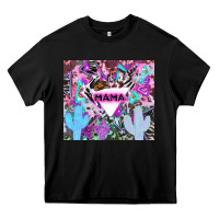 Black mama cowboy western animal pattern neon Heavy Core Tee - LillyAllenDesigns