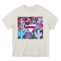 Cream mama cowboy western animal pattern neon Heavy Core Tee - LillyAllenDesigns