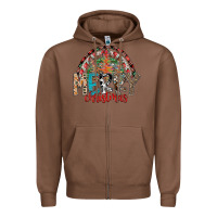 Chestnut Merry Christmas Zipper Hoodie - CowhideDigitalArt
