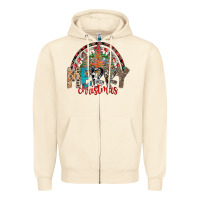 Sandshell Merry Christmas Zipper Hoodie - CowhideDigitalArt