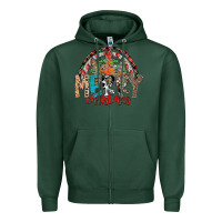 Sports Green Merry Christmas Zipper Hoodie - CowhideDigitalArt