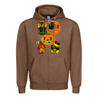 Chestnut Vintage Halloween Zipper Hoodie - minhPixels