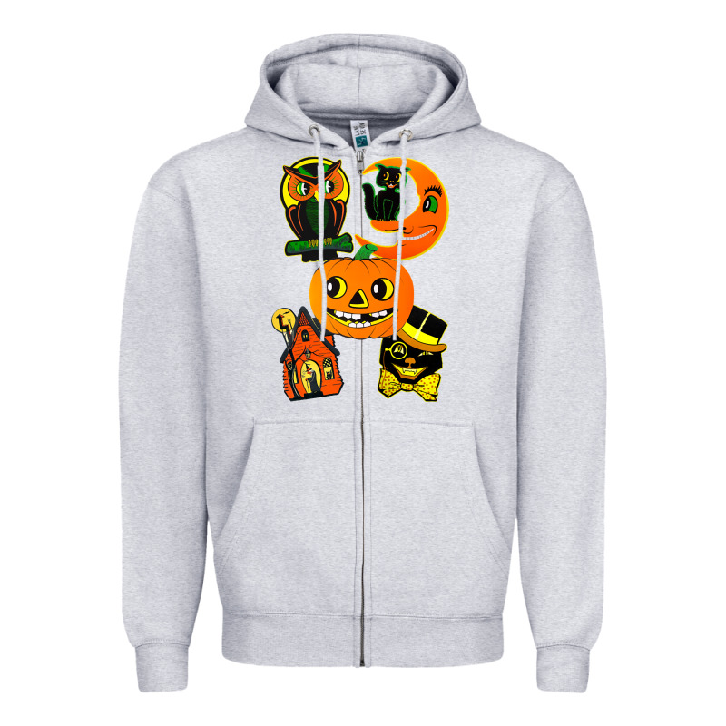 Vintage Halloween Zipper Hoodie by minhPixels | Teevron