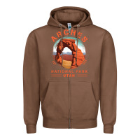 Chestnut Cool Arches National Park Utah Zipper Hoodie - minhPixels