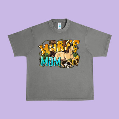 Horse Mom Rope Urban Heavy Tee Designed By Howdyjamesfarm