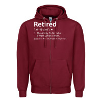Burgundy Retired Definition Not My Problem Anymore Funny Retirement Zipper Hoodie - minhPixels