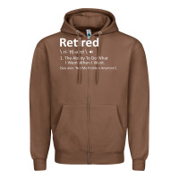 Chestnut Retired Definition Not My Problem Anymore Funny Retirement Zipper Hoodie - minhPixels