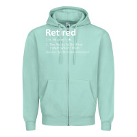 Seafoam Retired Definition Not My Problem Anymore Funny Retirement Zipper Hoodie - minhPixels