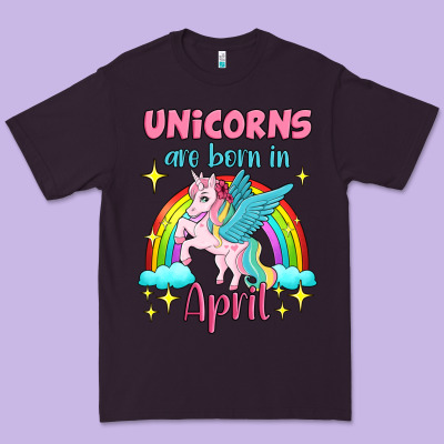 Unicorns Are Born In April Premium Tee Designed By Jasminsmagicworld