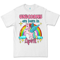 White unicorns are born in april Premium Tee - Jasminsmagicworld